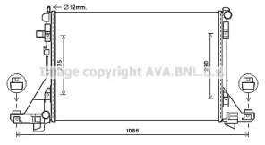 AVA QUALITY COOLING rta2605 -  Радиатор, охлаждение двигателя